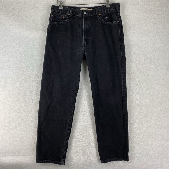 Levis Jeans Mens 38x32 (fit 36x29.5) Black 550 Relaxed Fit Loose Y2K Denim - Picture 1 of 16